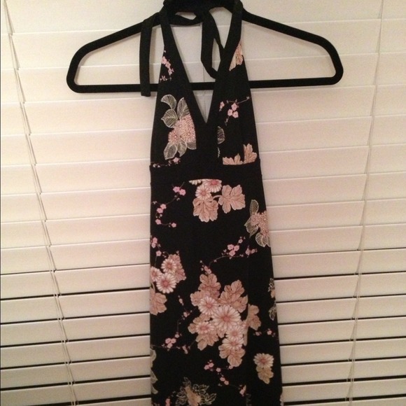 Black floral dress