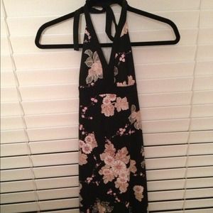 Black floral dress