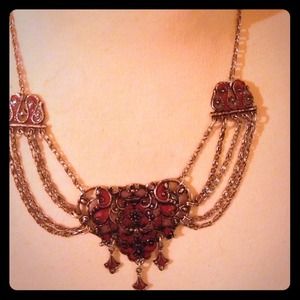 Stain glass Victorian style pendant