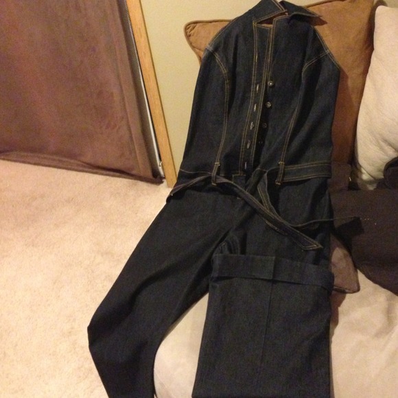 Blue Jean halterd jumpsuit