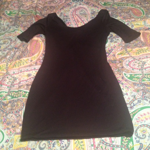 Nordstrom Black dress with cut out knot back