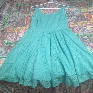 Never worn Urban outfitters mint lace dress
