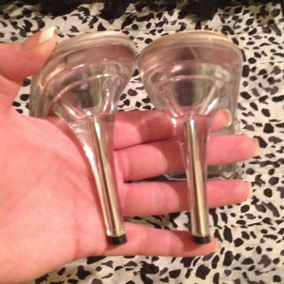 NWOT Metallic See-Through Heels by Unlisted!