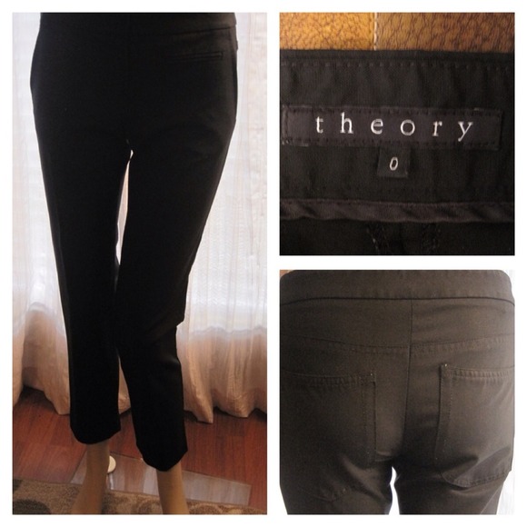 Theory Black Skinny Crop