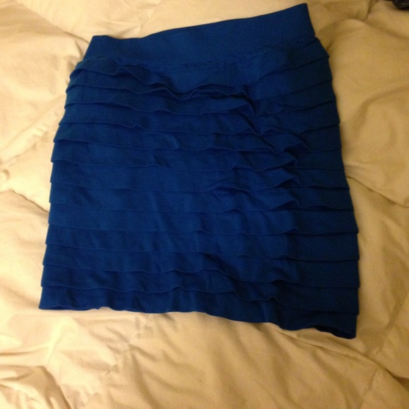 Blue spandex skirt one size