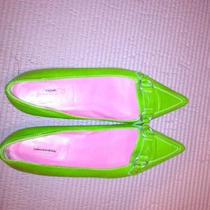❗Reduced ❗J Crew green pointy toe flats