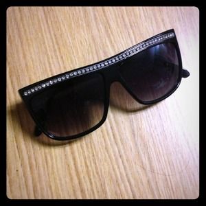 Black Jeweled Sunglasses