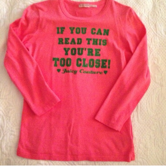 AUTHENTIC Juicy couture long sleeve glitter shirt