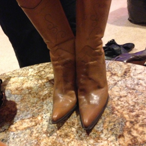 Italian Leather Cognac boots