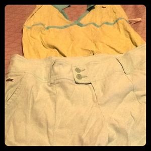 Original Lacoste shorts and halter top