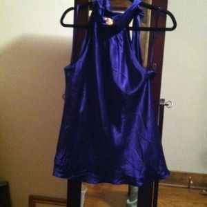 Trade w/ boutiqibar.   plum colored silk halter.