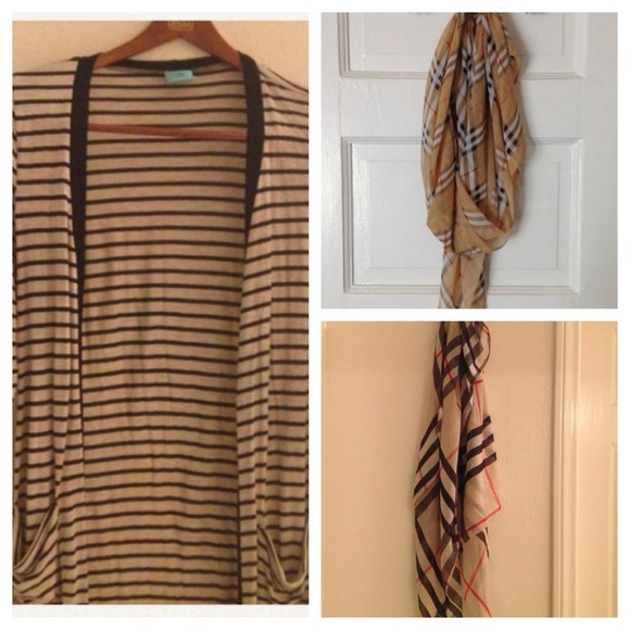 Cardigan/scarves bundle