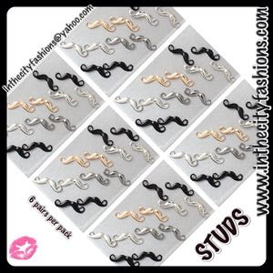 Mustache Studs