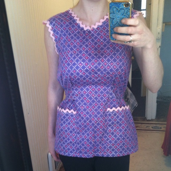 60's canning apron shirt
