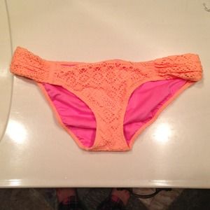 Neon orange victoria secret swimsuit bottoms