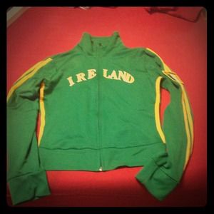 Green 'Ireland' track jacket.