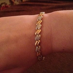 REDUCED! 14k Gold plated- 925 silver bracelet