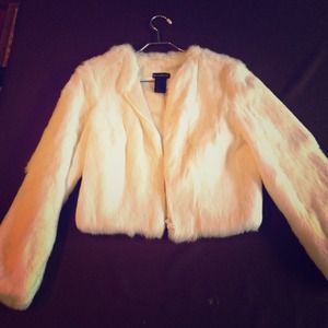 Beautiful BEBE rabbit fur coat