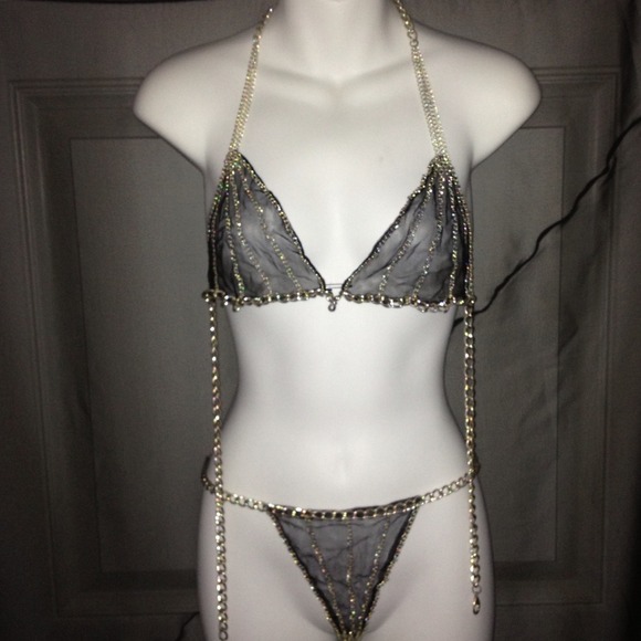 Chained linked swimsuit