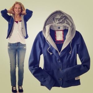 Aeropostale Hooded Blazer Jacket