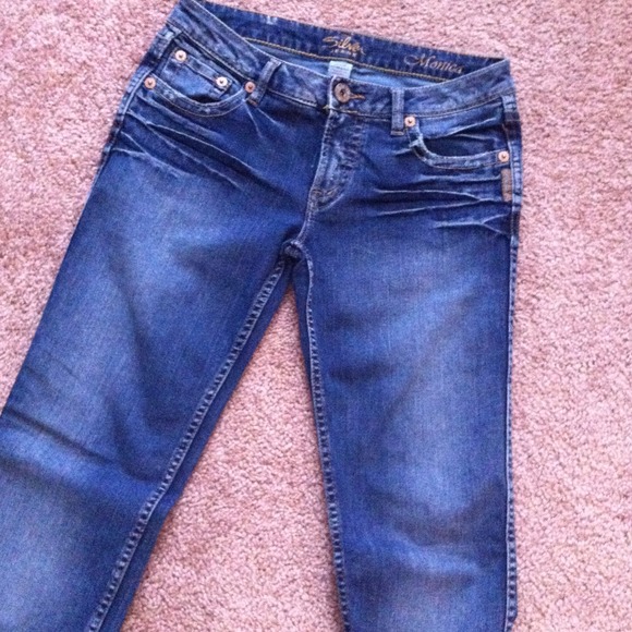 Silver Monica jean. 32 inseam