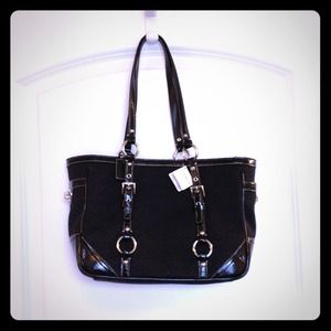 NWT COACH Mini Signature Gallery E/W Tote F12346