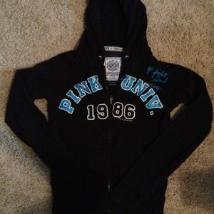 Traded!! VS black zip up hoodie size S