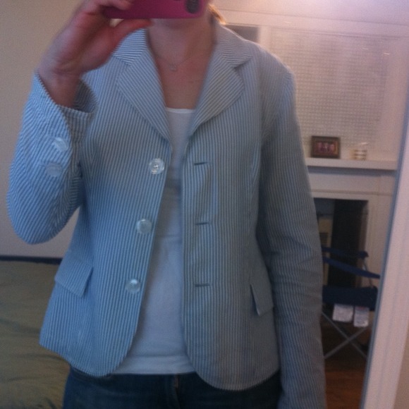 Talbots seer sucker jacket - Picture 2 of 2