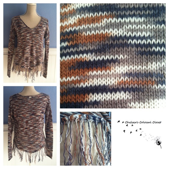 70's Inspired Billabong Multi-Colored V-Neck