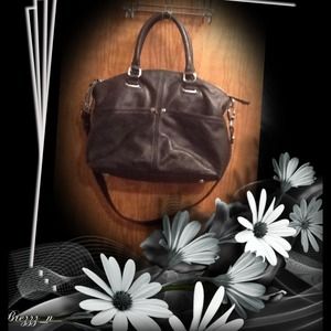 Tignanello black leather handbag