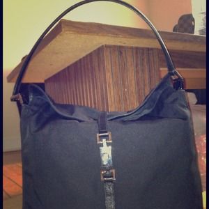 Authentic Black Nylon Gucci Bag