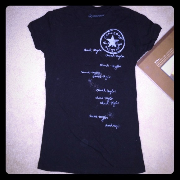 Converse Black Ladies Fitted Tee