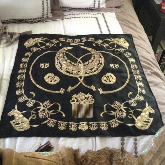 Authentic Hermes silk scarf