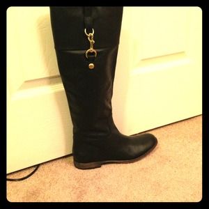 Coach Martta soft leather black riding boots!