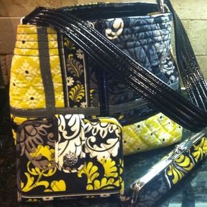 Vera Bradley tote, wallet & accessory case.