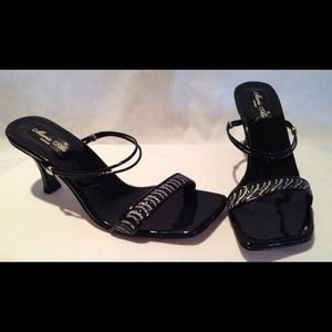 NEW Black Zebra Strap Sandals