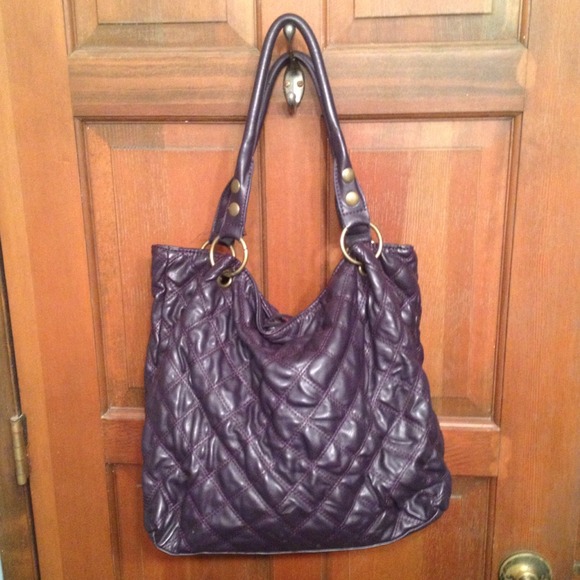 Eggplant quilted purse