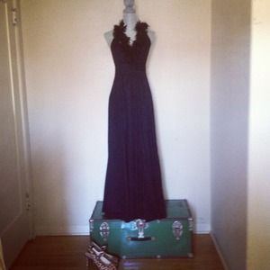 Ruffled Feathers Maxi length vintage dress