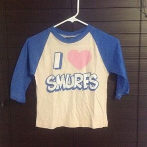 Vintage soft smurf tee