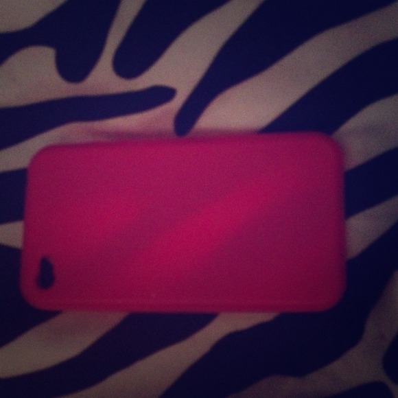 Pink silicon iPhone case
