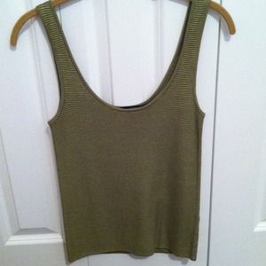 Silk/nylon olive tank