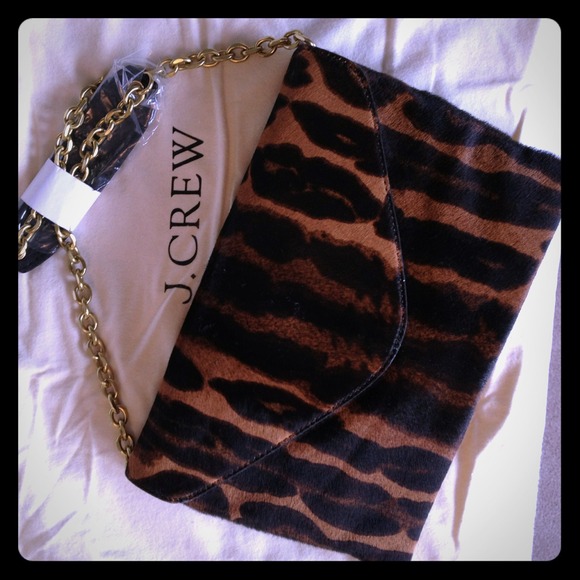 ****SOLD!* J Crew Leopard Print Invitation Clutch