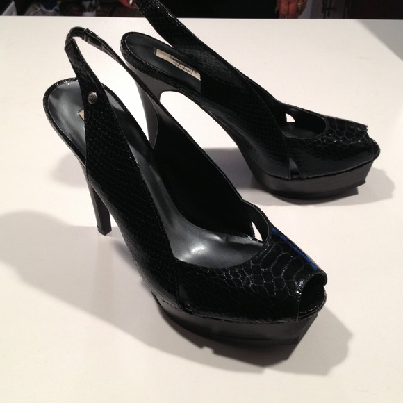Open toe sling back simply Vera high heels