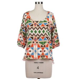 Tribal printed top