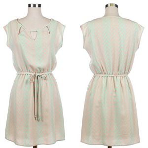 Cotton candy chevron printed dress!