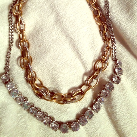 Jcrew Sparkle Necklace, bottom one only. Top sold.