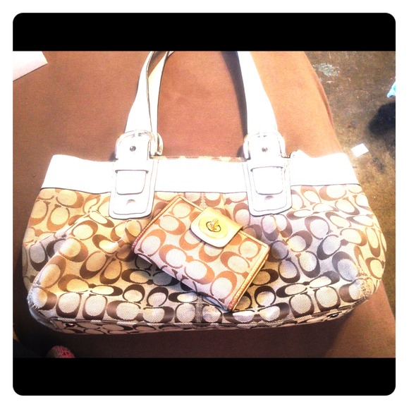 Coach purse with coach wallet bundle