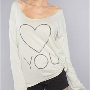 Rebel Yell heart LS boyfriend tee (authentic)