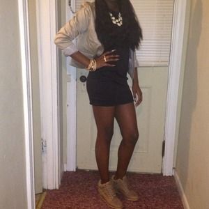 V-Back Black Sheath Dress