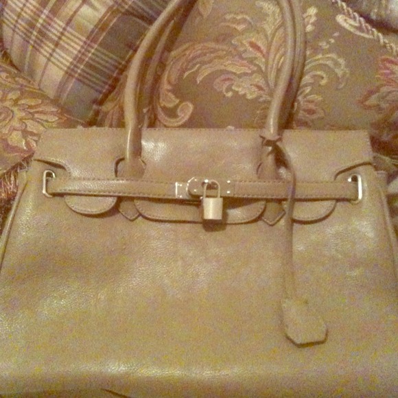 Leather birkin style bag